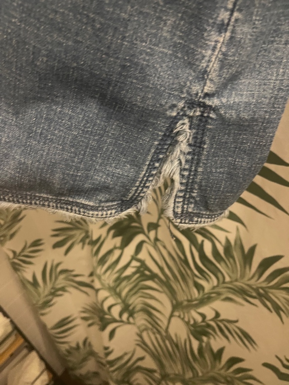 Lane Bryant Washed Blue Short-Sleeve Denim Top - Picture 3 of 5